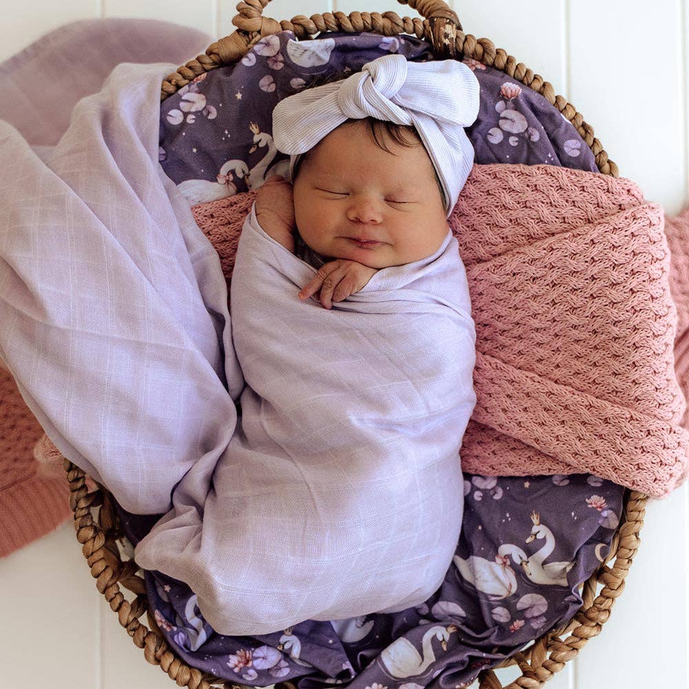 Buy now from My Snug Bug Swaddles Lavender Organic Muslin Wrap Snuggle Hunny