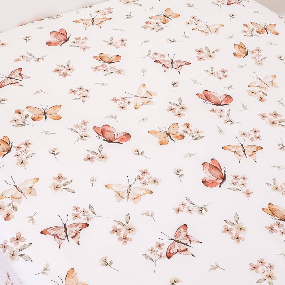 Butterfly Organic Cotton Fitted Sheet