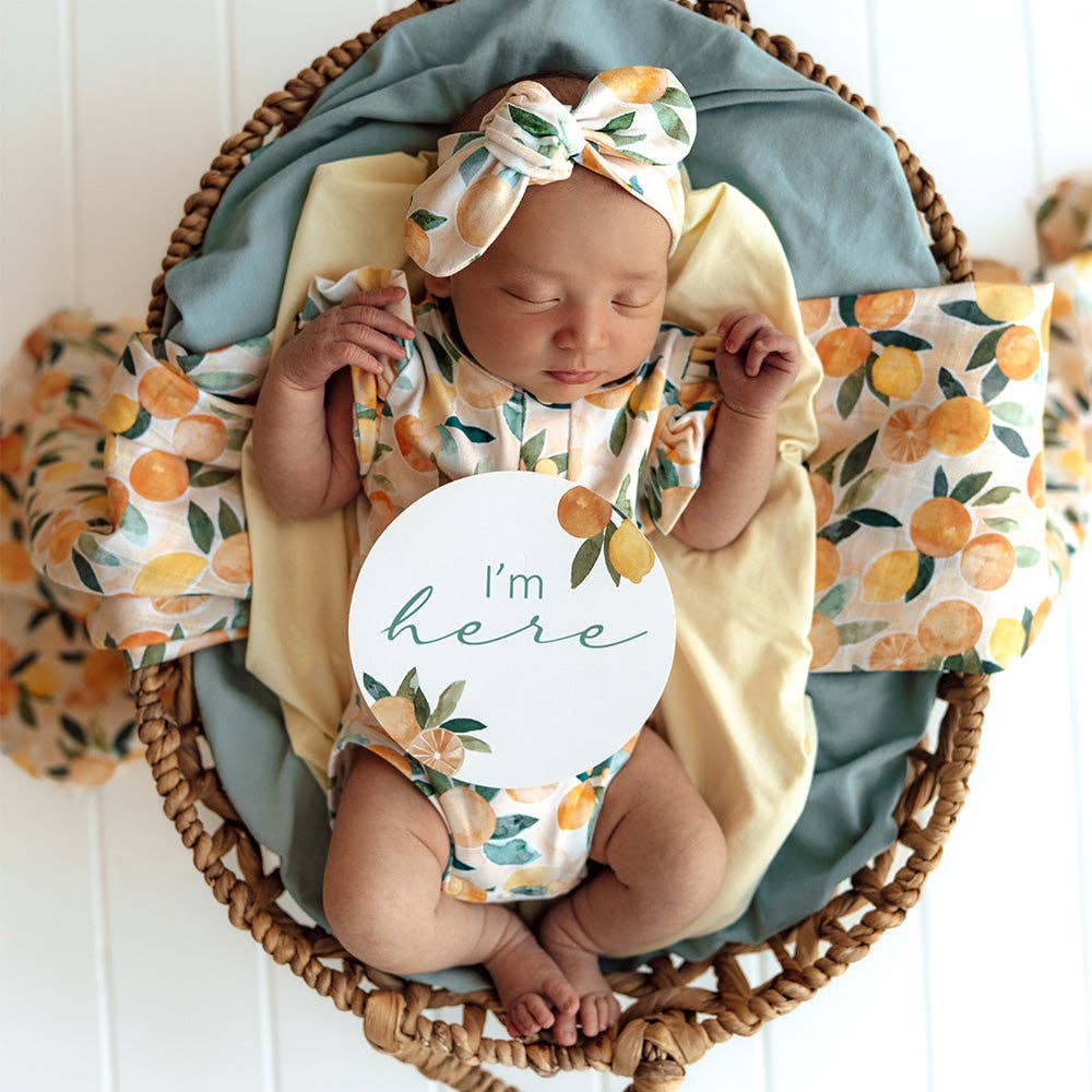 Citrus Squeeze & Peach Reversible Milestone Cards