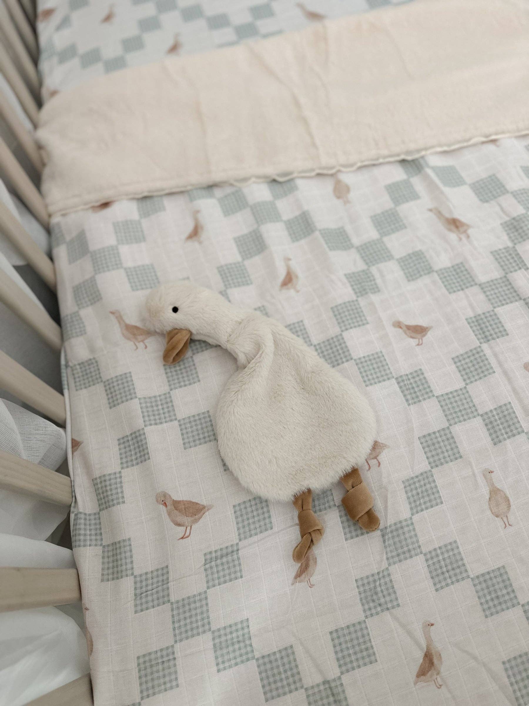 Buy now from My Snug Bug Goosey Gander Fur Lined Cot Blanket Pop Ya Tot