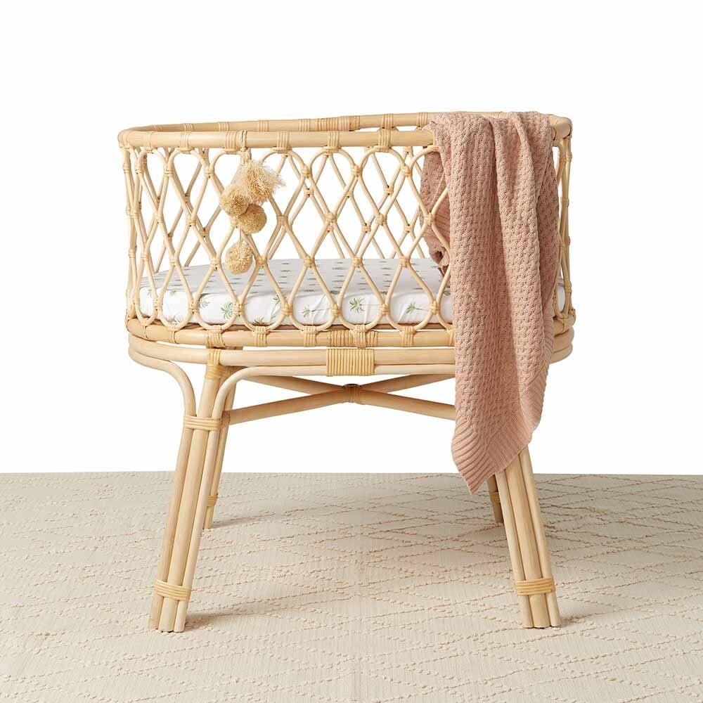 Green Palm Bassinet Sheet