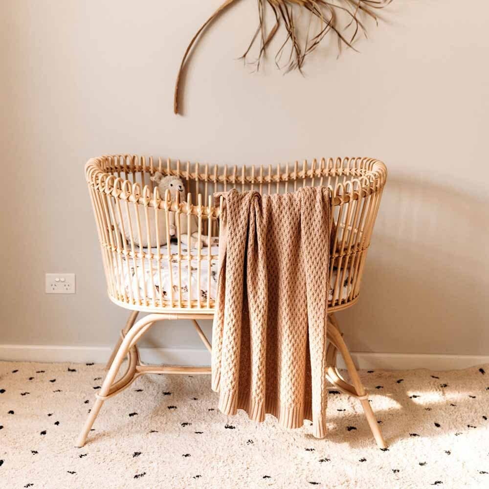 Buy now from My Snug Bug Baby Blankets Hazelnut Diamond Knit Organic Baby Blanket Snuggle Hunny