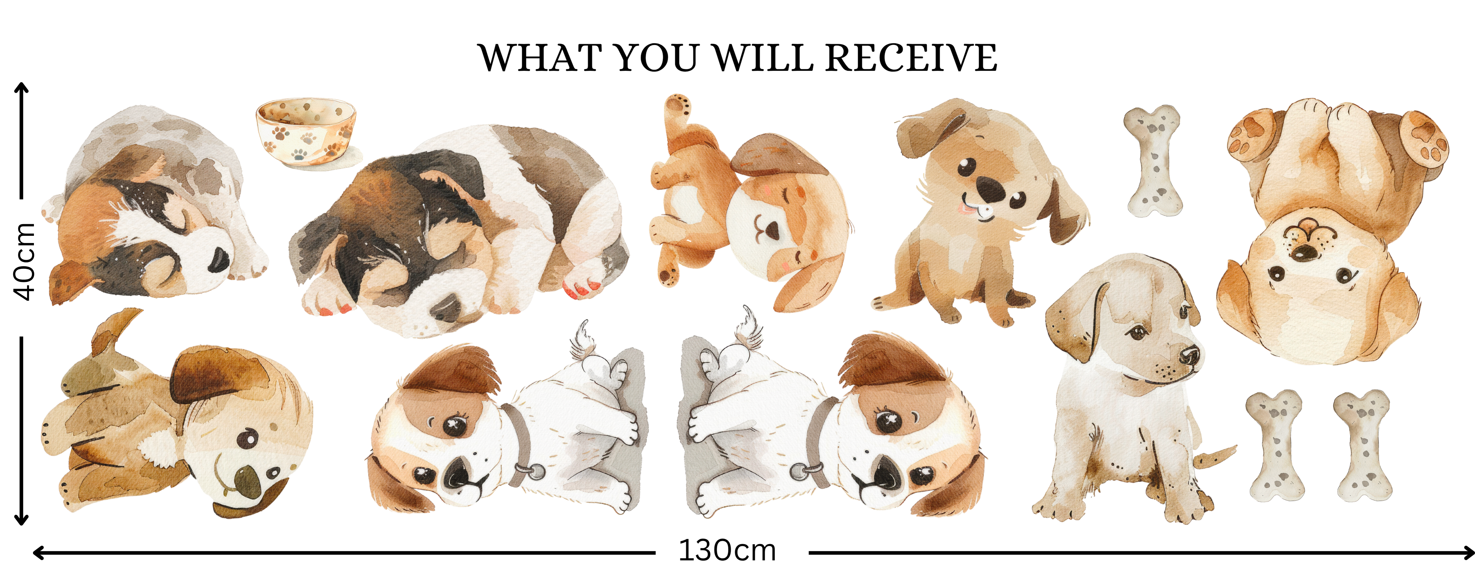 Snuggle Pups Wall Decal