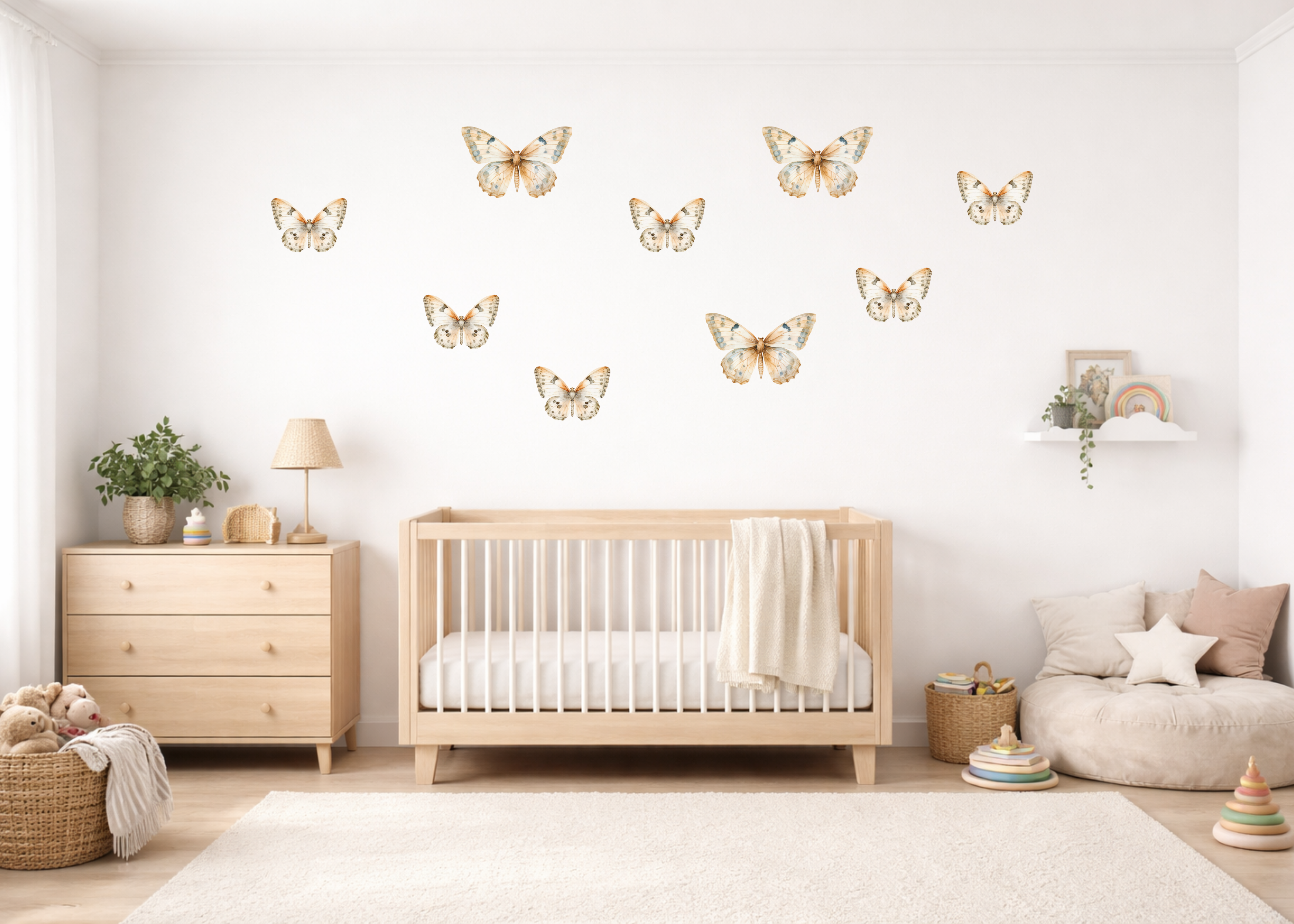 Fluttering Friends Wall Decal
