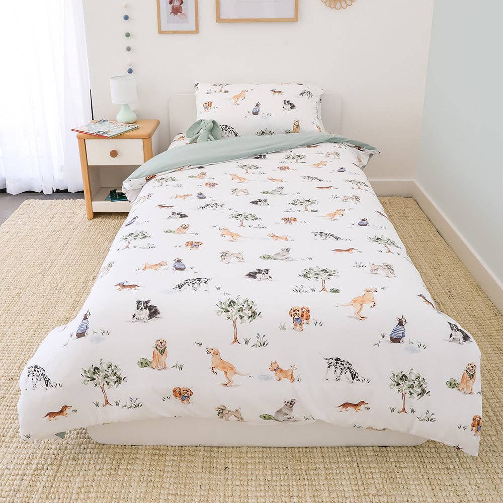Dog Park Organic Cotton Quilt Cover