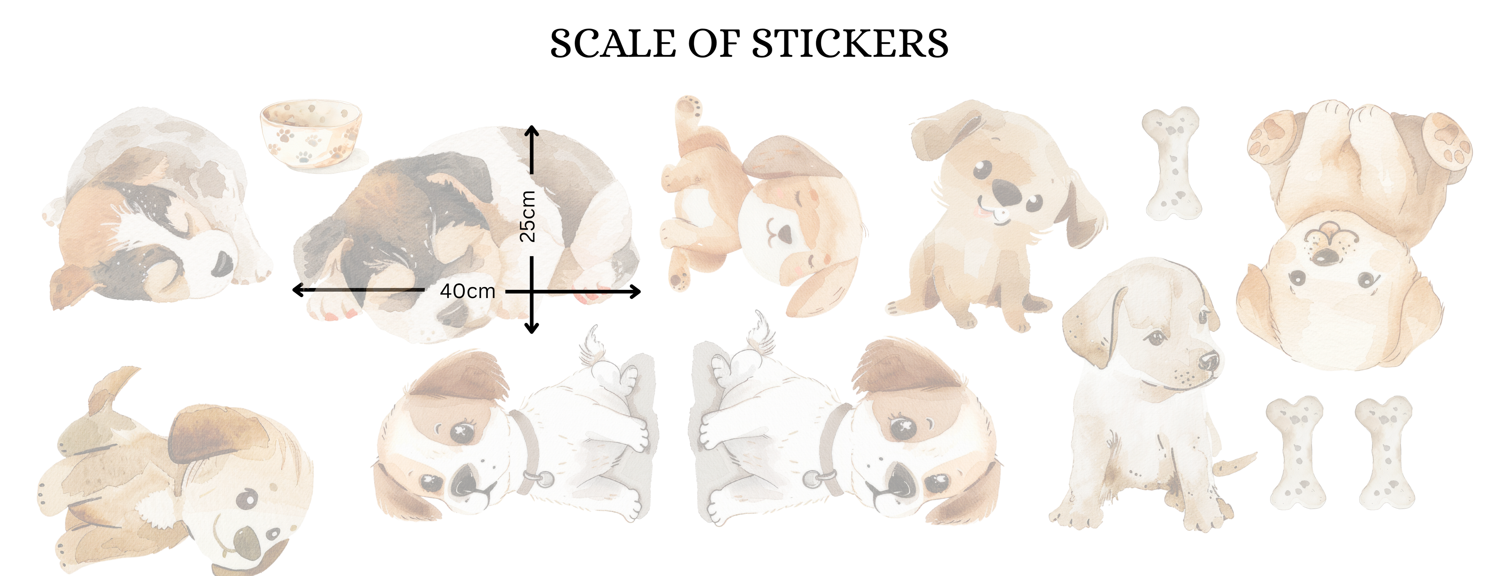 Snuggle Pups Wall Decal