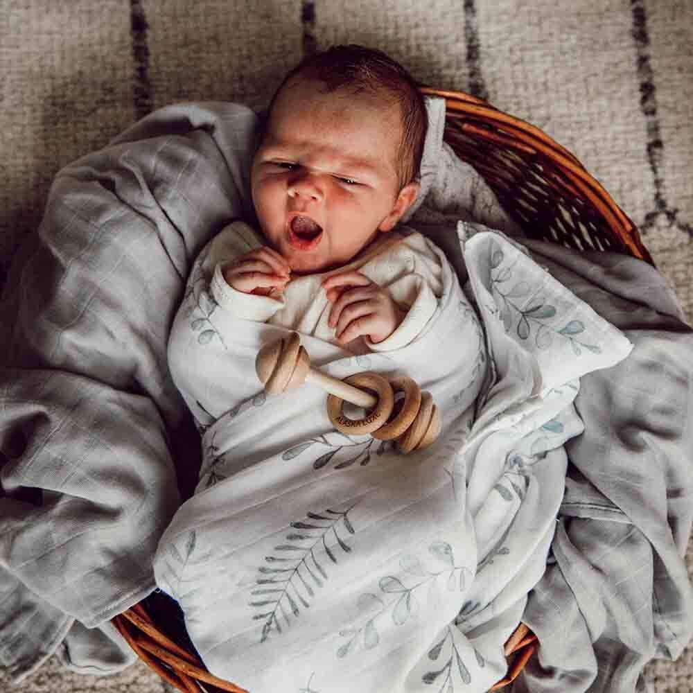 Buy now from My Snug Bug Swaddles Wild Fern Organic Muslin Wrap Snuggle Hunny