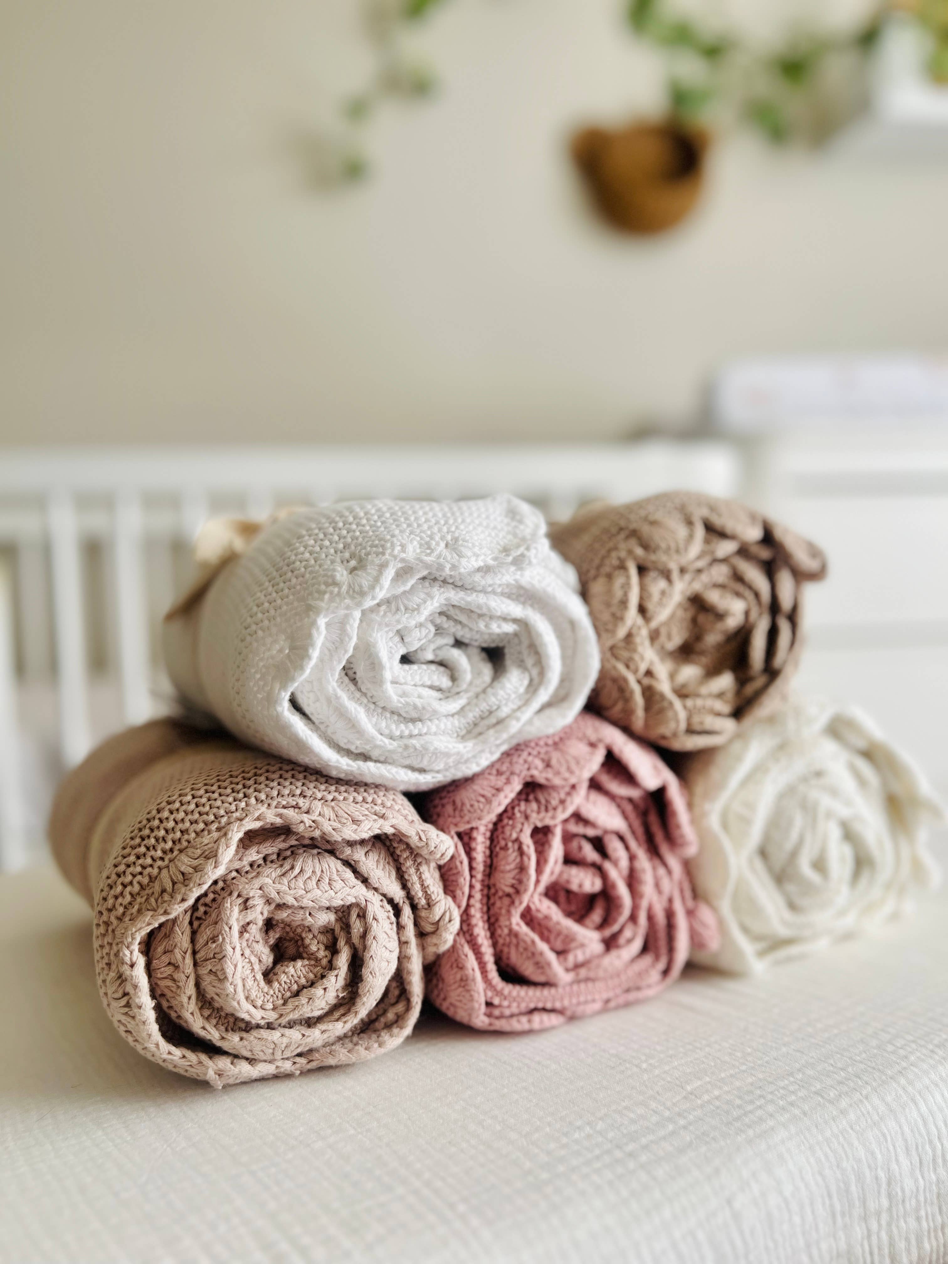 Shell Baby Blanket Rose