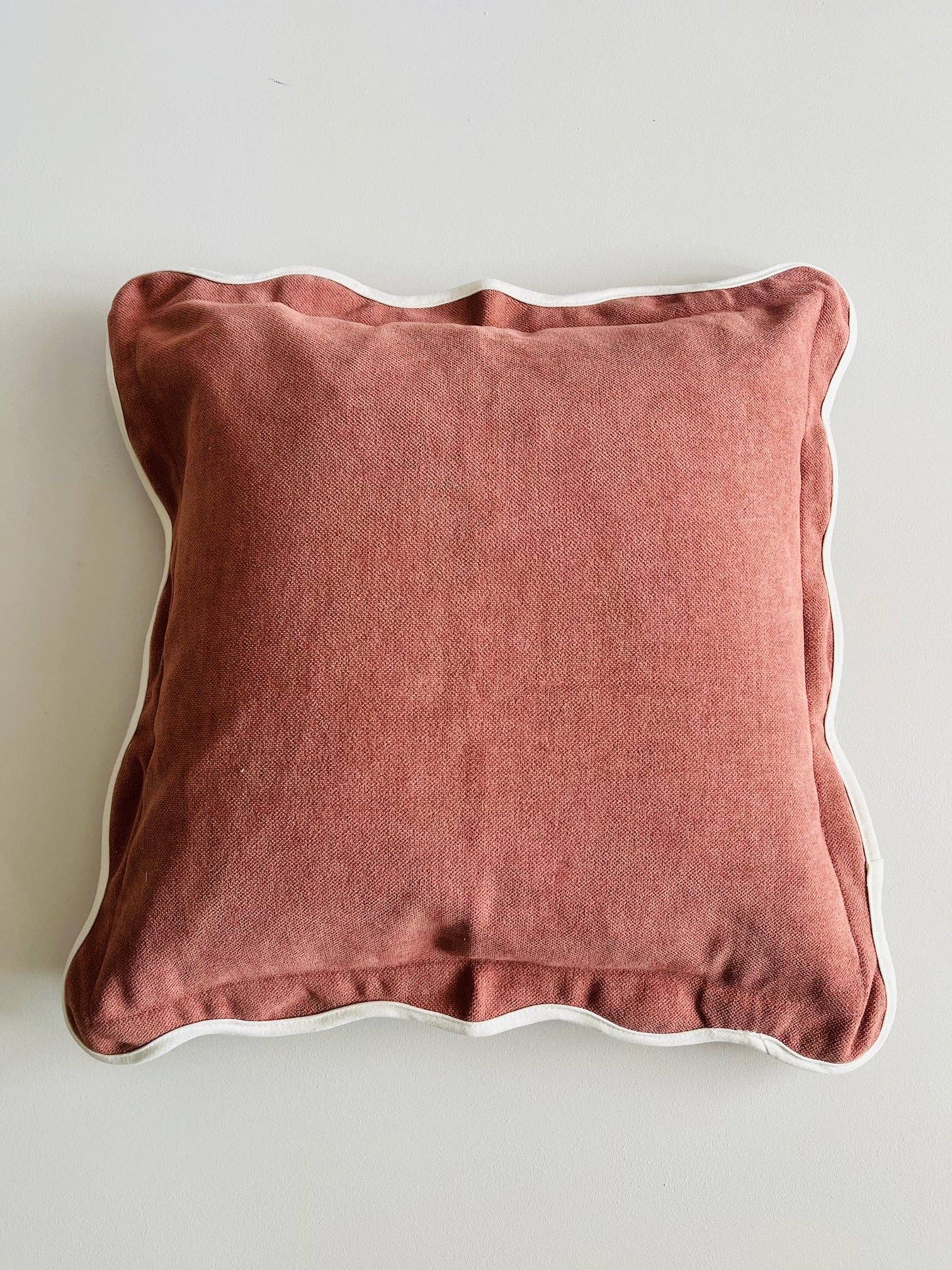 Scalloped Velveteen Cushion Cover
