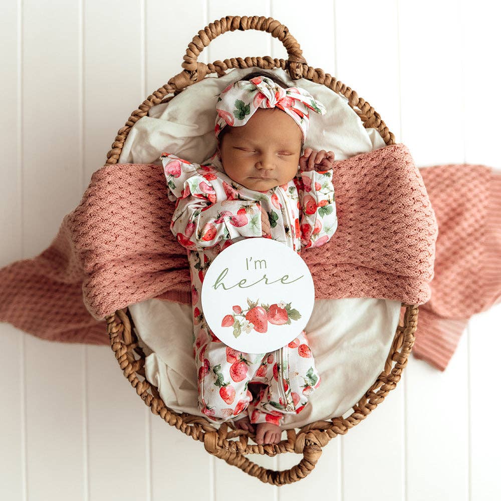 Strawberry & Moss Reversible Milestone Cards