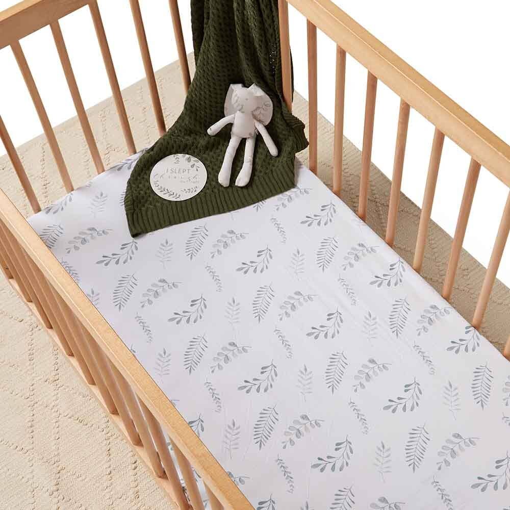 Wild Fern Fitted Cot Sheet