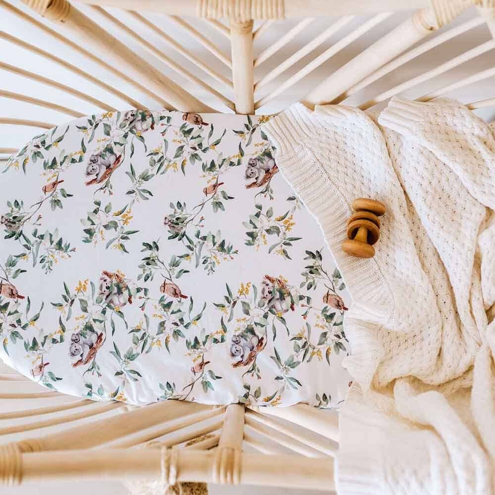 Buy now from My Snug Bug Sheets Eucalypt Bassinet Sheet Snuggle Hunny