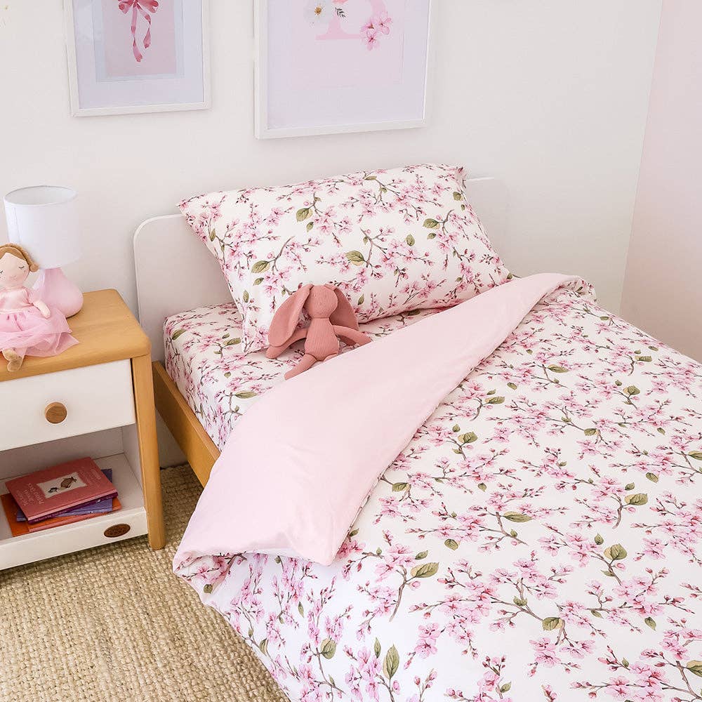 Cherry Blossom Organic Cotton Quilt Cover