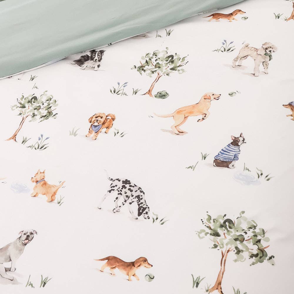 Dog Park Organic Cotton Quilt Cover