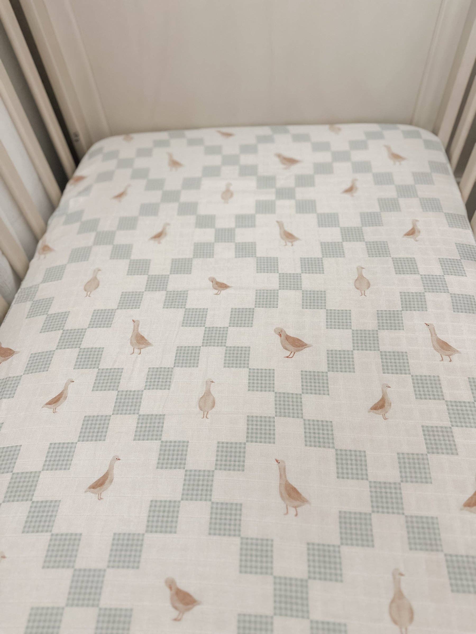 Buy now from My Snug Bug Goosey Gander Fitted Cot Sheet Pop Ya Tot