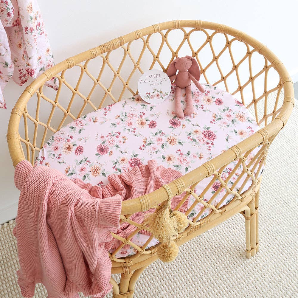 Birds & Blooms Organic Bassinet Sheet