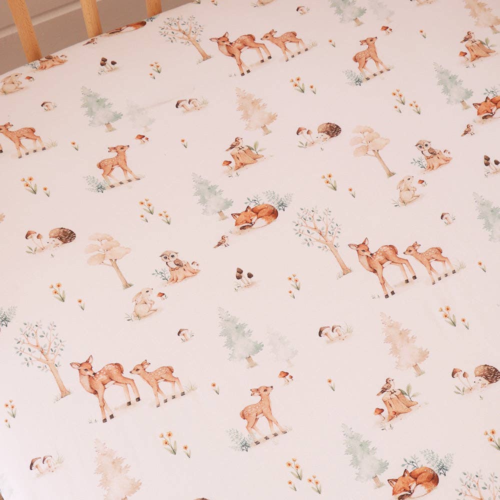 Woodland Tales Organic Fitted Cot Sheet