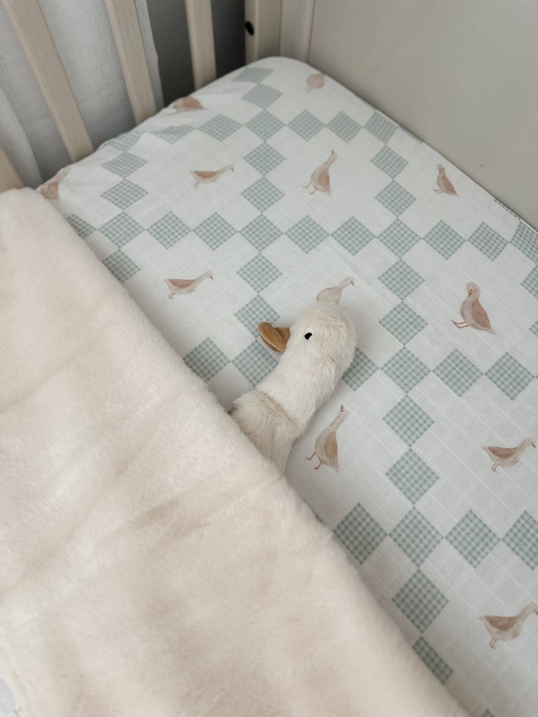 Buy now from My Snug Bug Goosey Gander Fur Lined Cot Blanket Pop Ya Tot