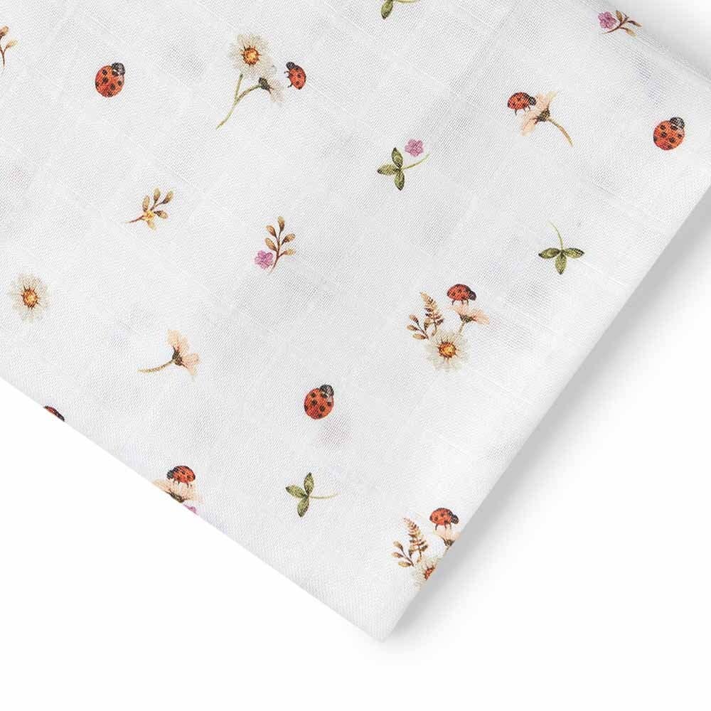 Buy now from My Snug Bug Swaddles Ladybug Organic Muslin Wrap Snuggle Hunny
