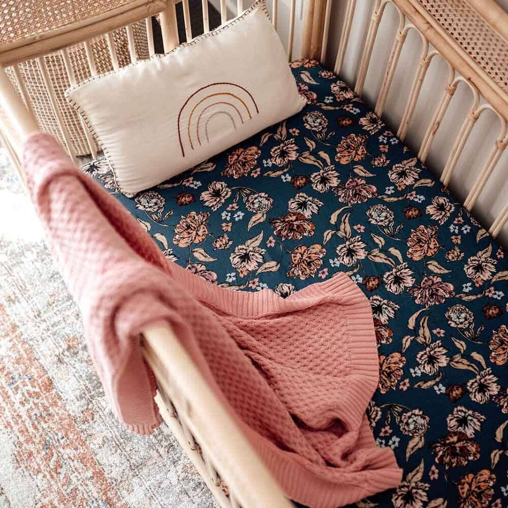 Buy now from My Snug Bug Baby Blankets Rosa Diamond Knit Organic Baby Blanket Snuggle Hunny