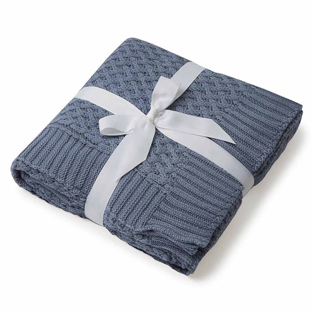 Buy now from My Snug Bug Baby Blankets River Diamond Knit Organic Baby Blanket Snuggle Hunny