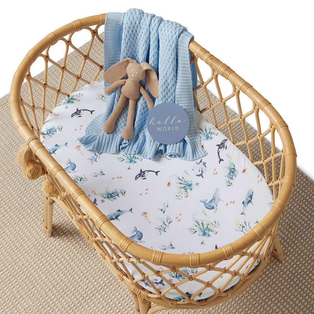Buy now from My Snug Bug Sheets Ocean Organic Bassinet Sheet Snuggle Hunny