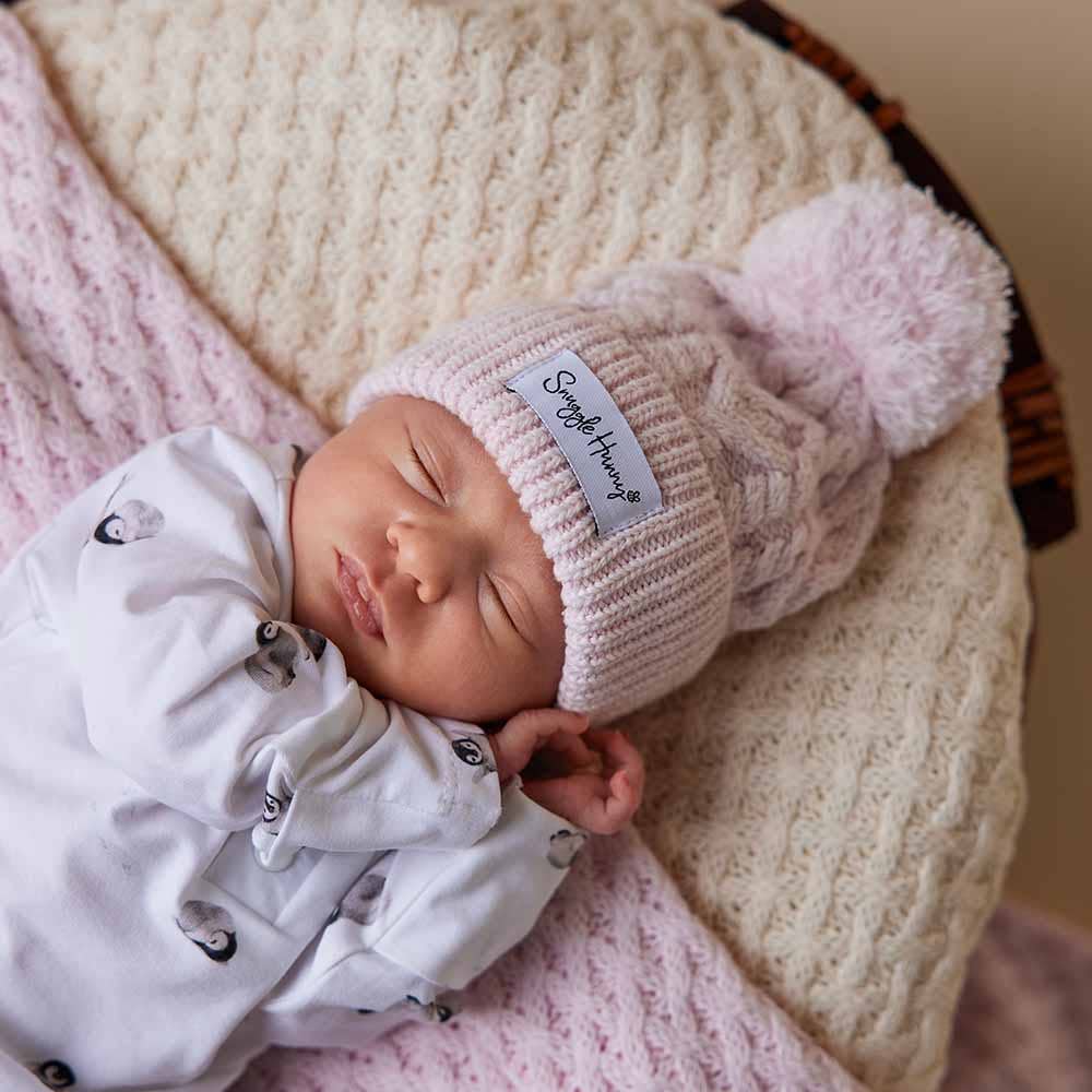 Buy now from My Snug Bug Beanies Blush Pink Organic Knit Beanie Snuggle Hunny