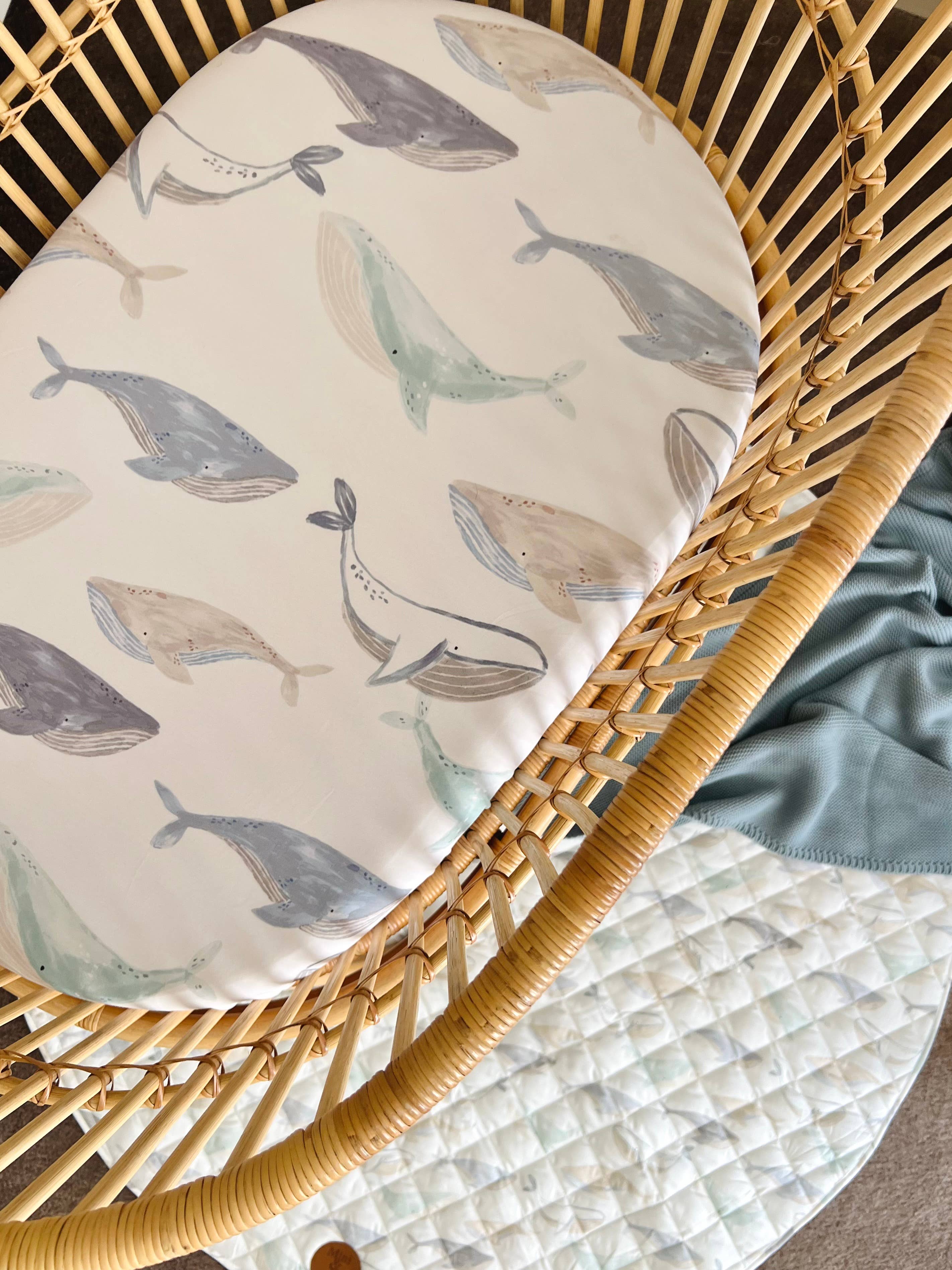 Whales Co-Sleeper Sheet
