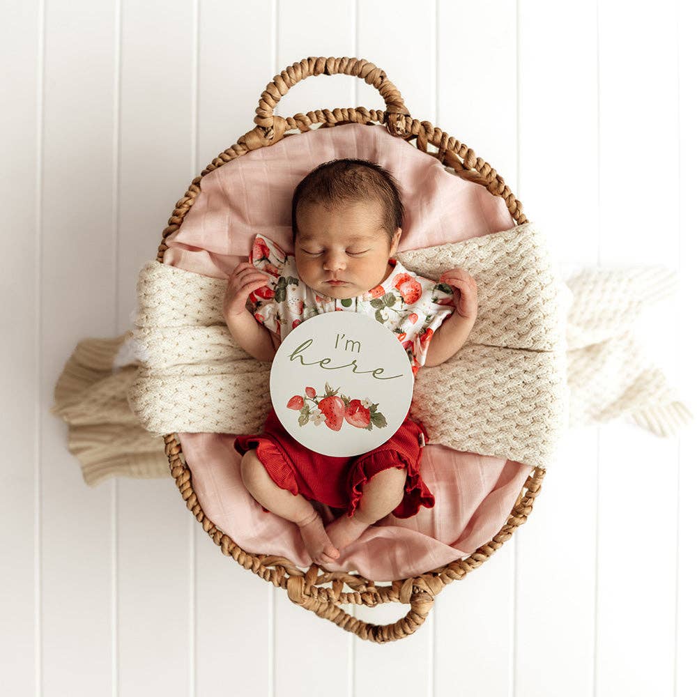 Strawberry & Moss Reversible Milestone Cards