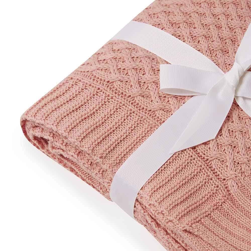 Buy now from My Snug Bug Baby Blankets Rosa Diamond Knit Organic Baby Blanket Snuggle Hunny