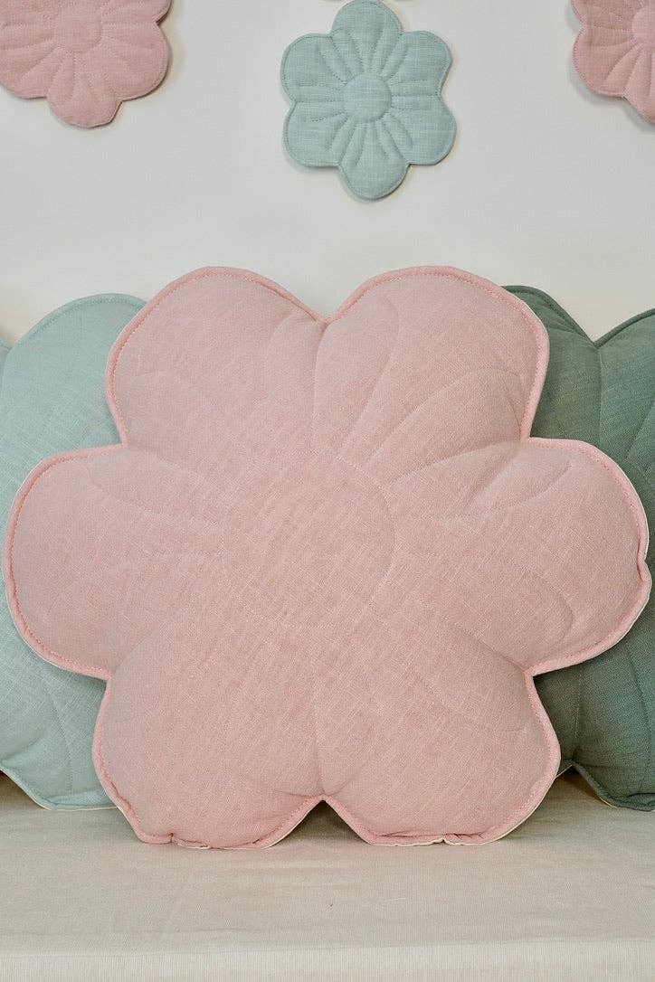 Linen Bloom Lily Pillow