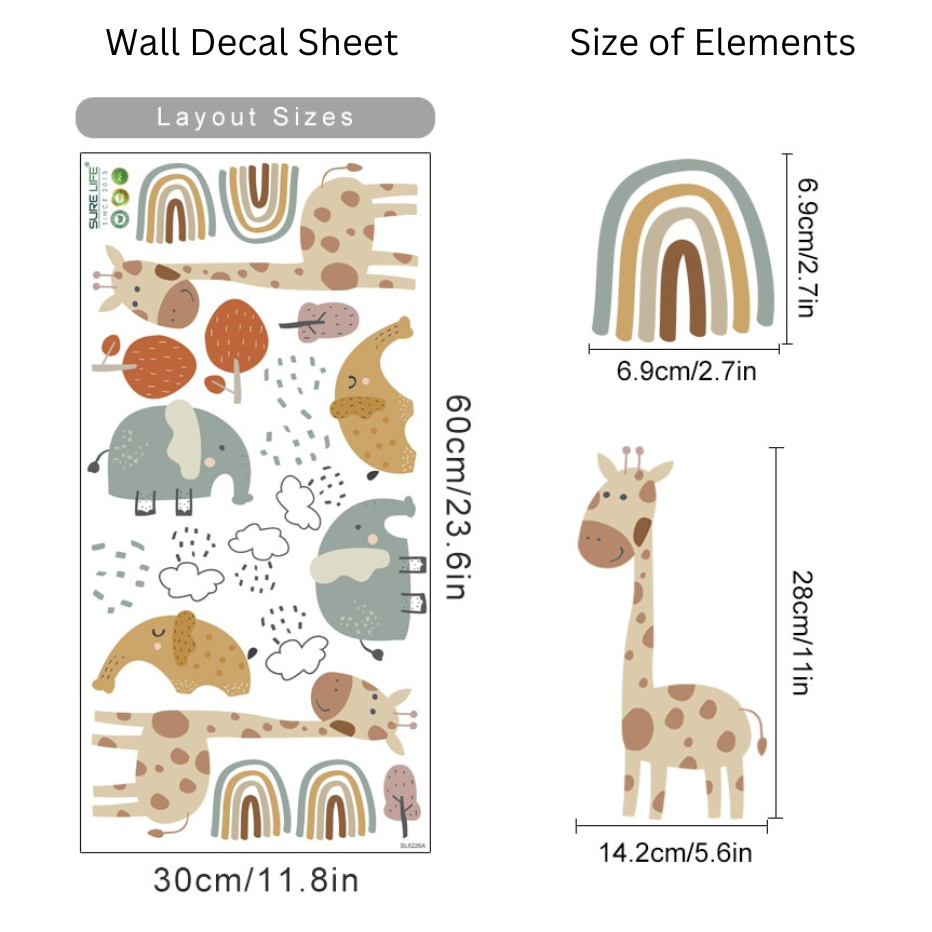 Buy now from My Snug Bug Wall Decals A Day At The Zoo Wall Decal Snug Bug
