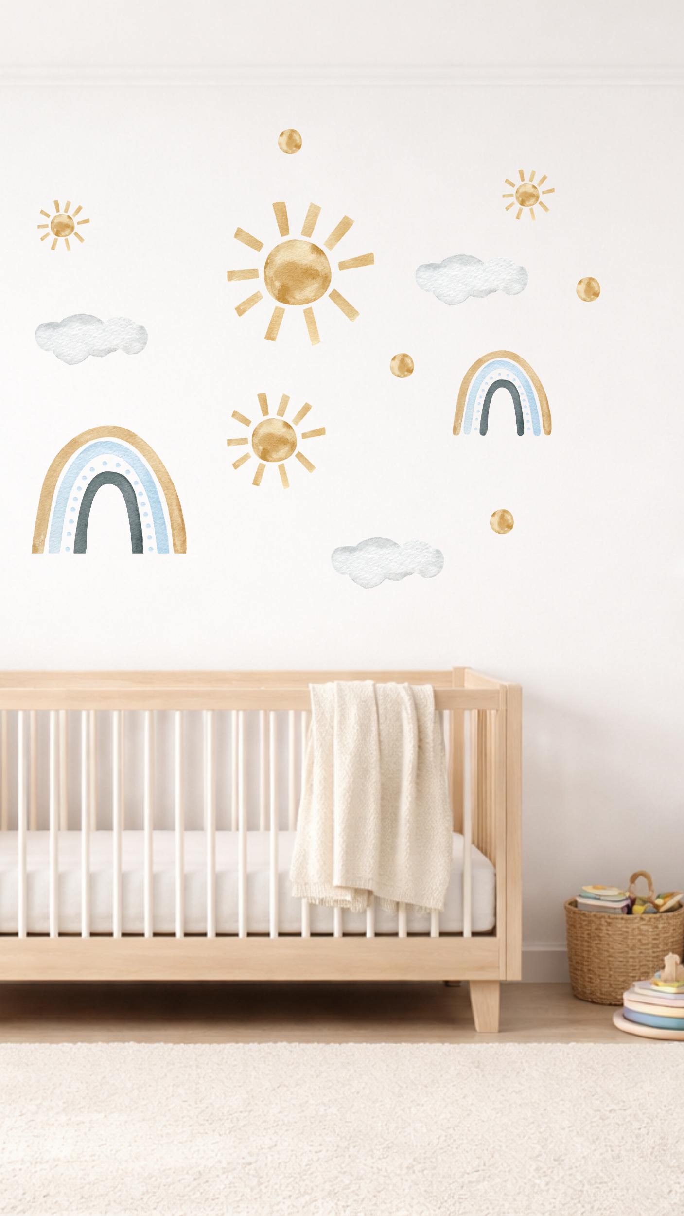 Golden Rainbows Wall Decal