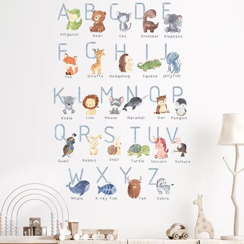 Animal Alphabet Wall Decal