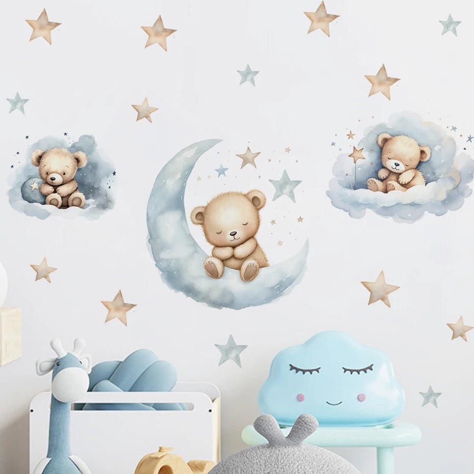 Buy now from My Snug Bug Wall Decals Blue Clouds & Moon Snug Bug