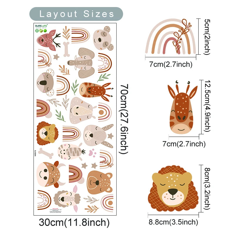 Buy now from My Snug Bug Wall Decals Rainbow Critters Wall Decal Snug Bug