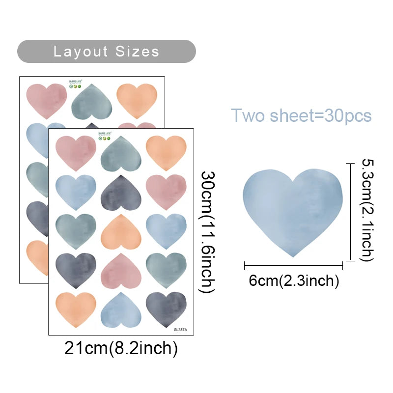 Bubble Hearts Wall Decal