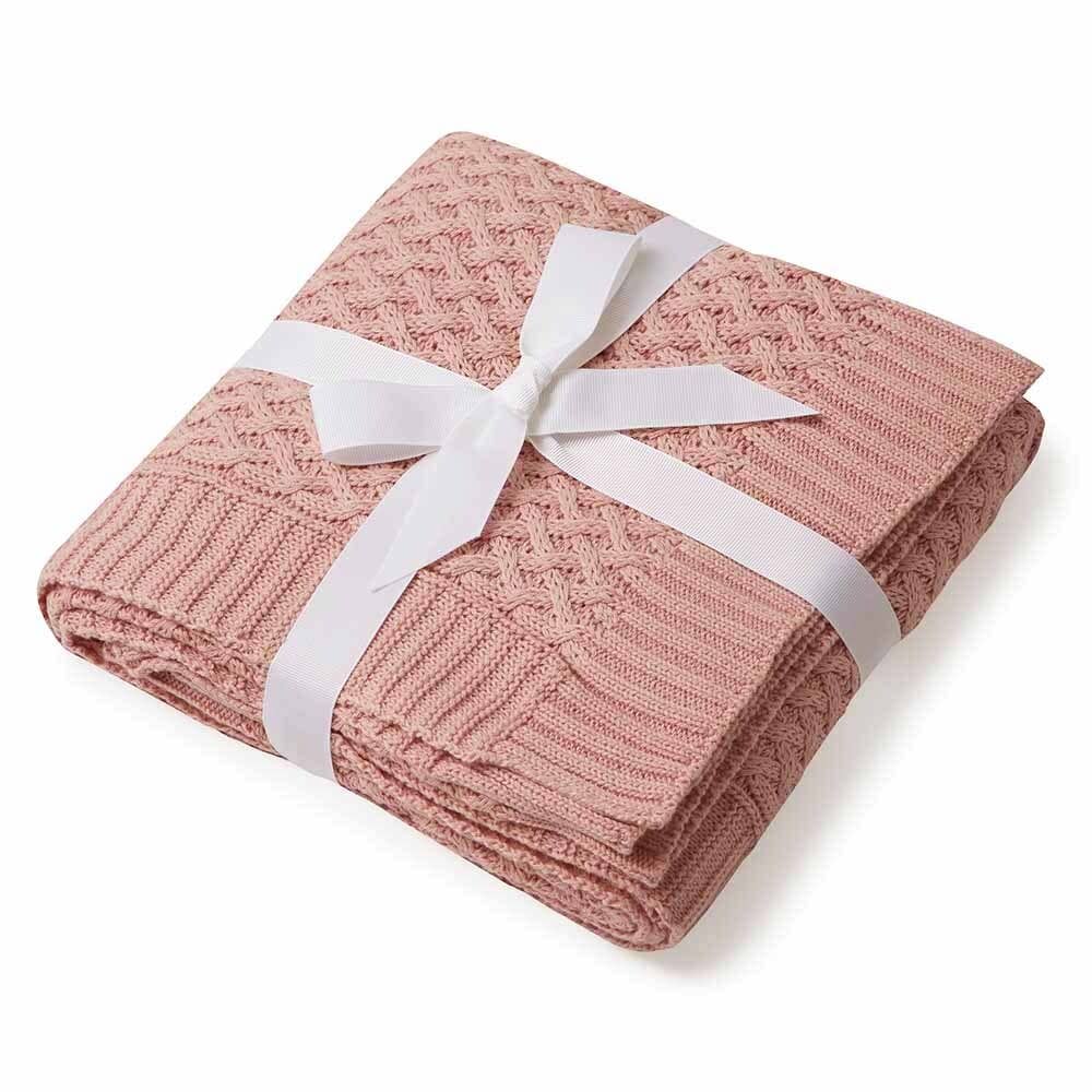 Buy now from My Snug Bug Baby Blankets Rosa Diamond Knit Organic Baby Blanket Snuggle Hunny