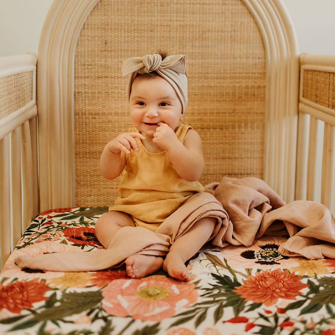 Les Fleurs Cot Sheet