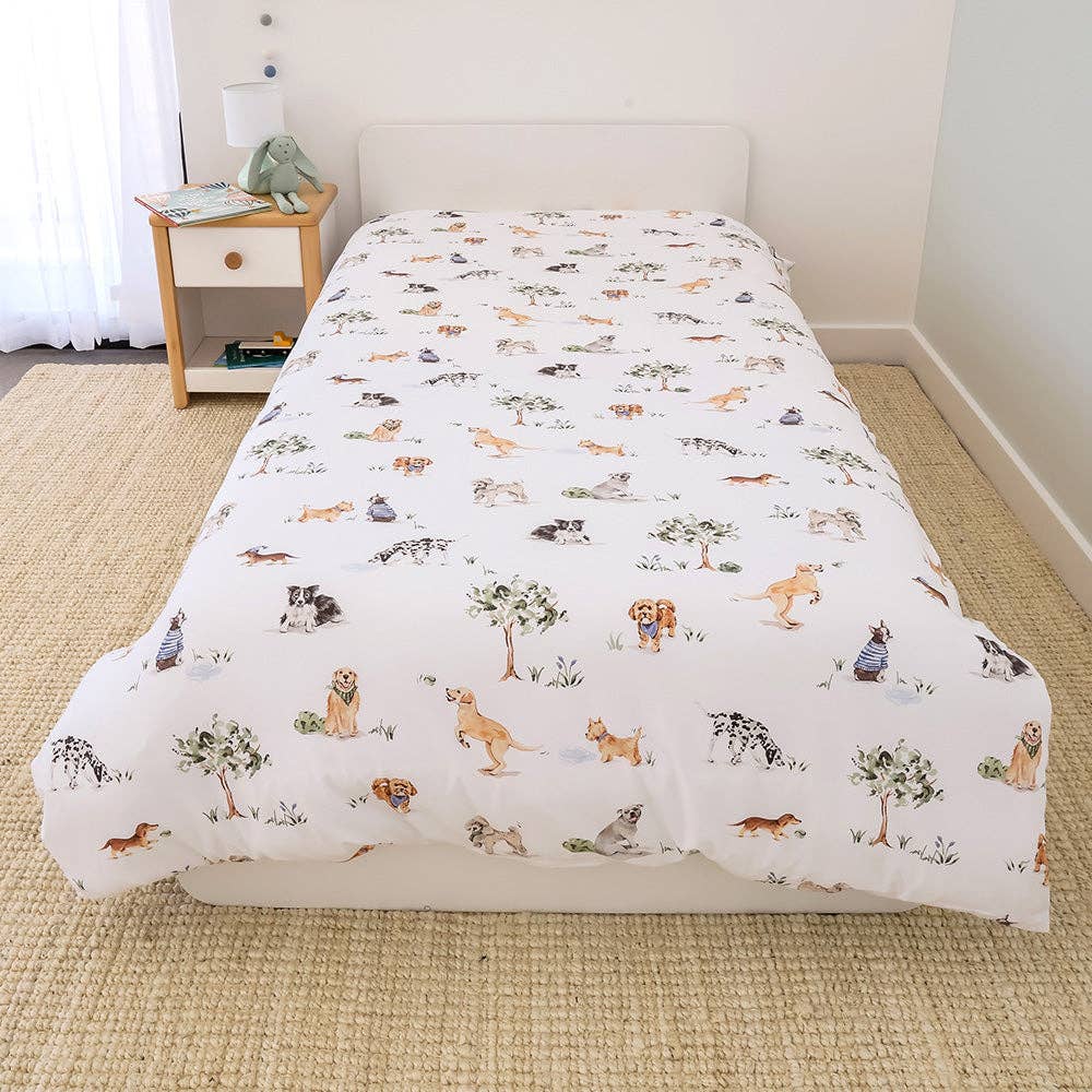 Dog Park Organic Cotton Quilt Cover