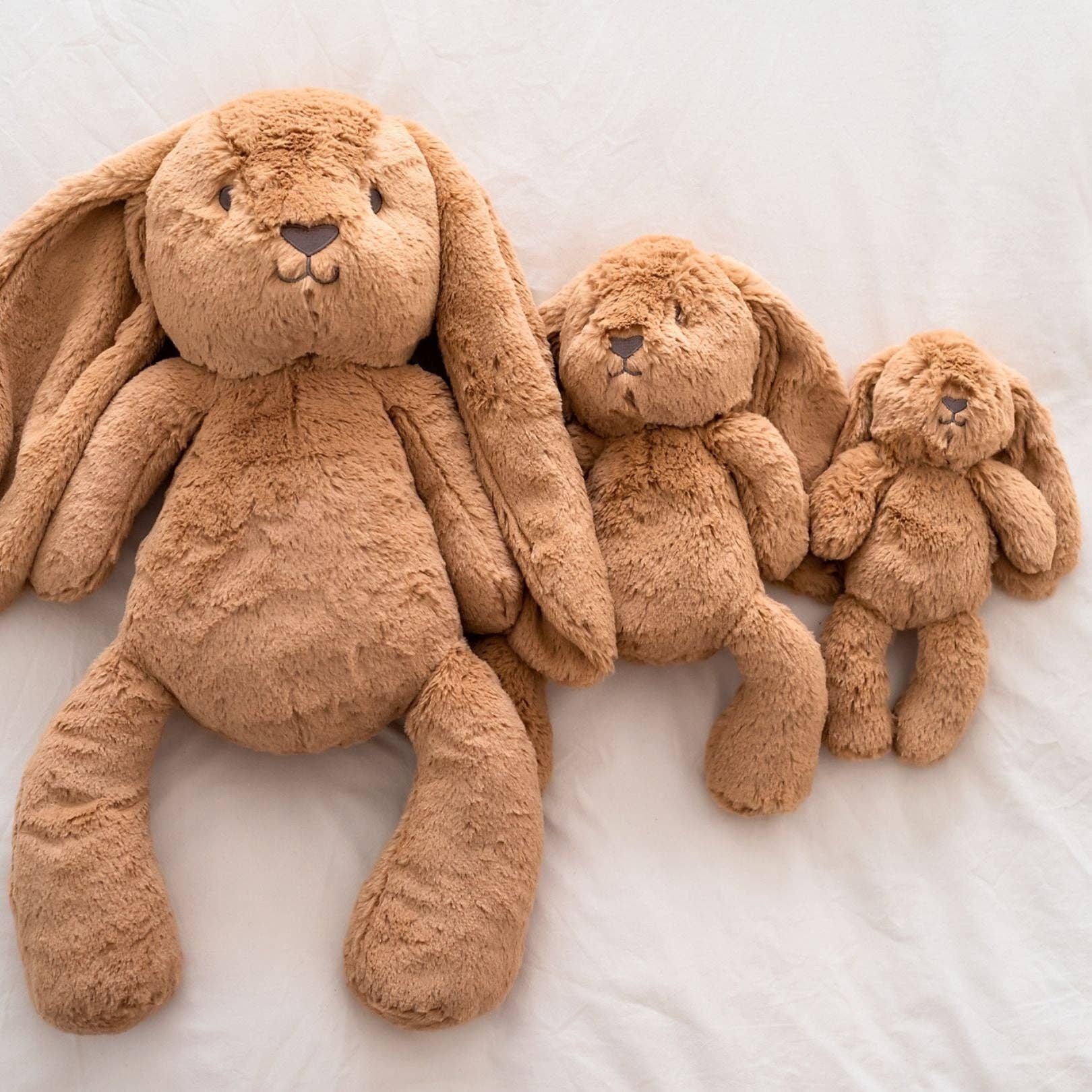 Buy now from My Snug Bug Plush Toy Little Bailey Caramel Bunny OB Australia