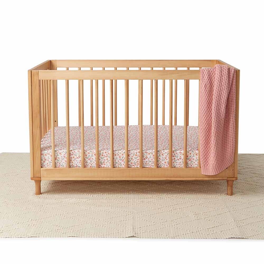 Buy now from My Snug Bug Cot Sheet Spring Floral Fitted Cot Sheet Snuggle Hunny