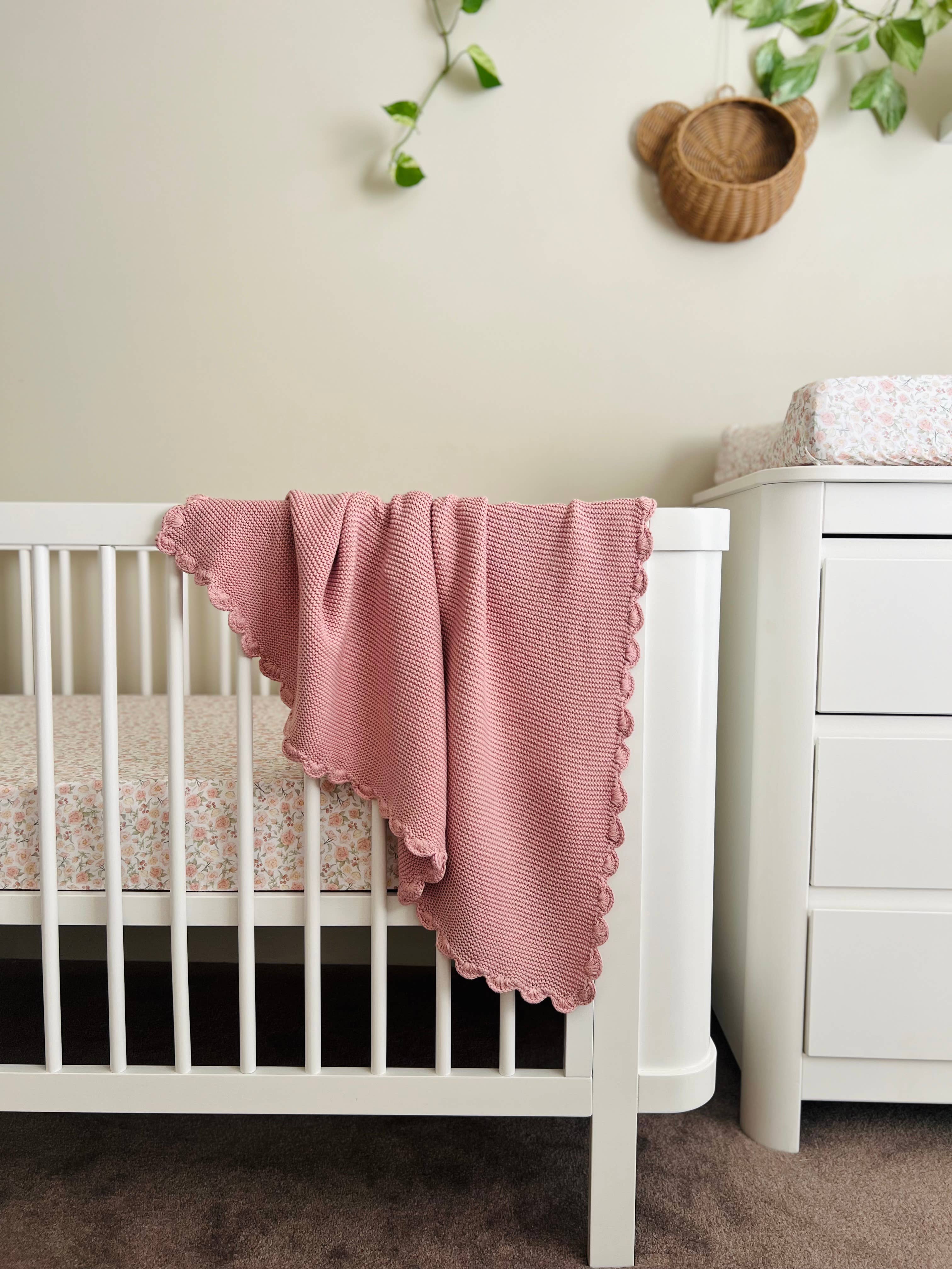 Shell Baby Blanket Rose