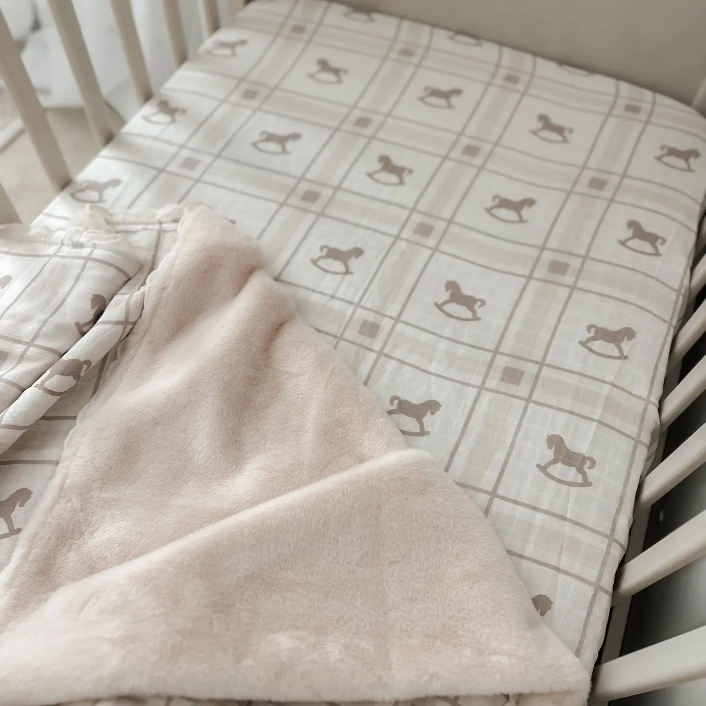 Buy now from My Snug Bug Sheets The Rocking Horse Fitted Cot Sheet Pop Ya Tot