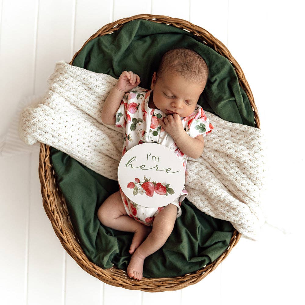 Strawberry & Moss Reversible Milestone Cards
