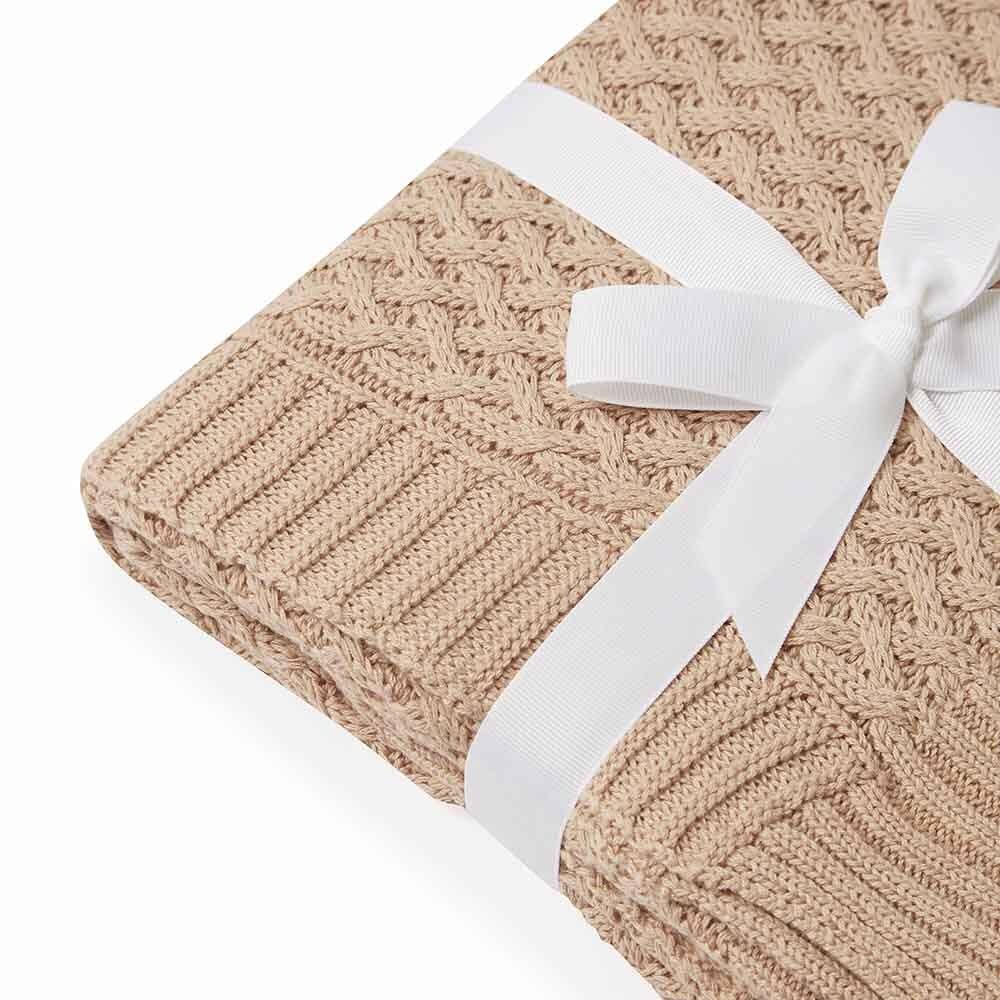 Buy now from My Snug Bug Baby Blankets Hazelnut Diamond Knit Organic Baby Blanket Snuggle Hunny