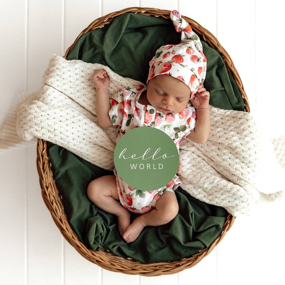 Strawberry & Moss Reversible Milestone Cards