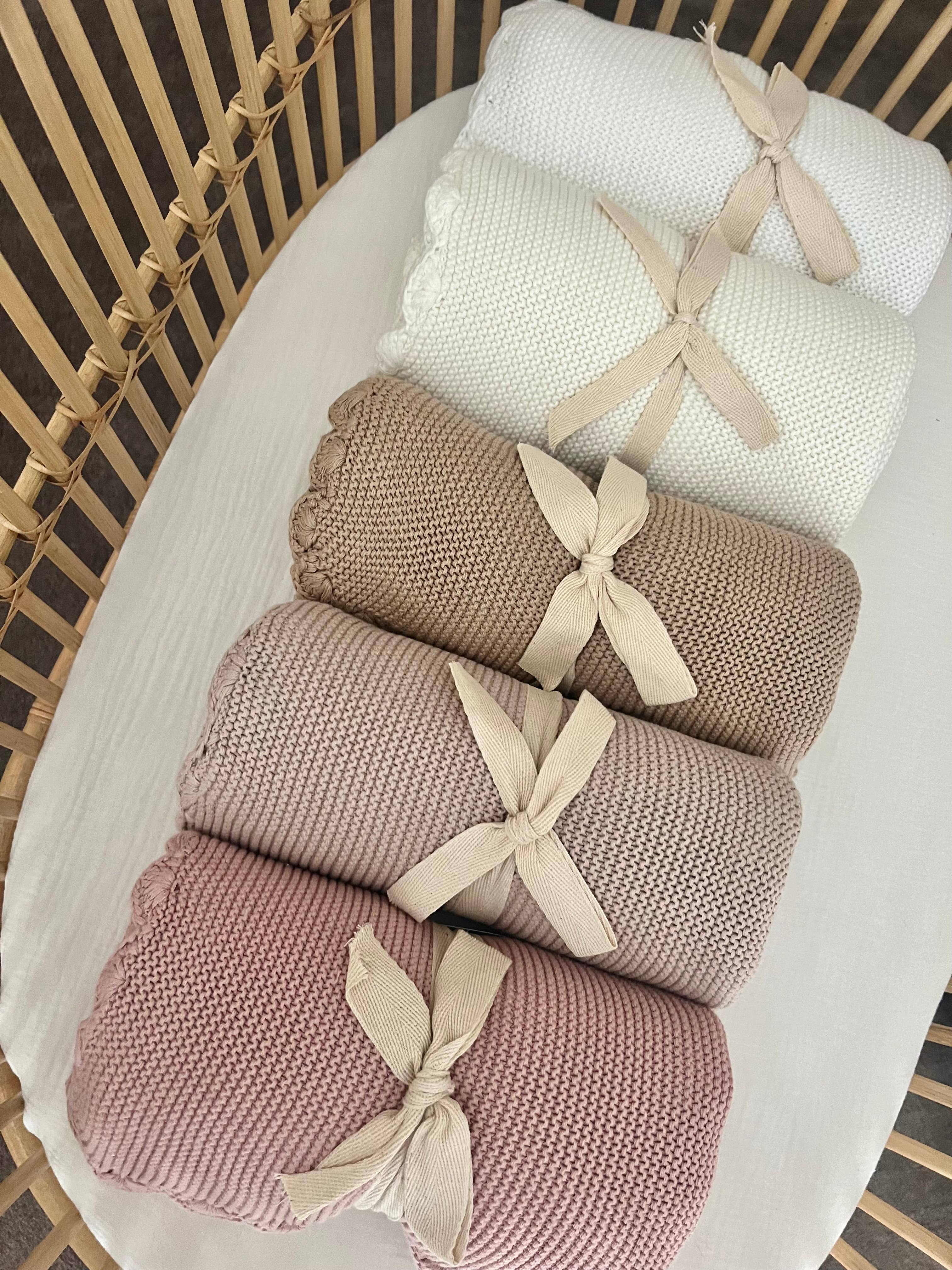 Shell Baby Blanket Rose