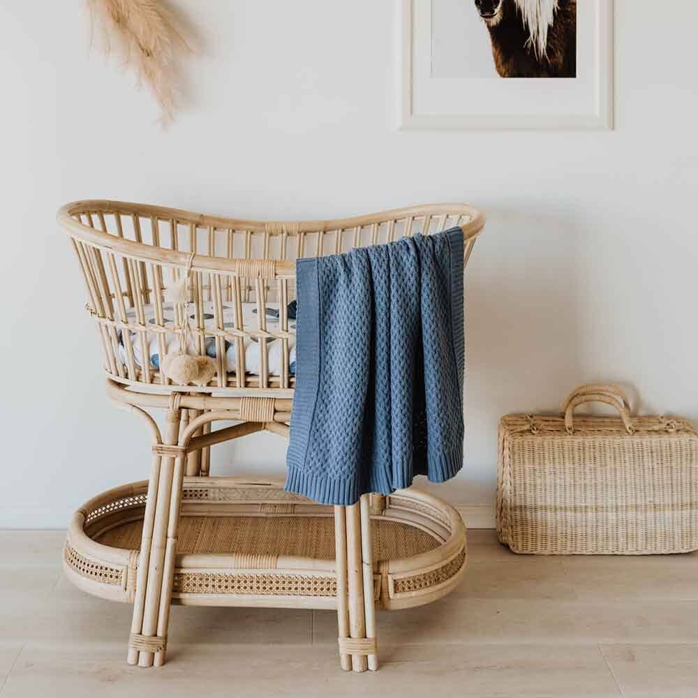 Buy now from My Snug Bug Baby Blankets River Diamond Knit Organic Baby Blanket Snuggle Hunny