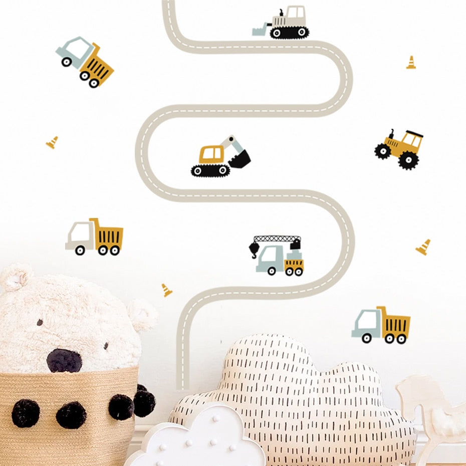 Buy now from My Snug Bug Wall Decals Diggers on the Road Wall Decal Snug Bug
